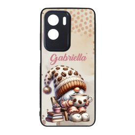   Névvel kérhető - Cuki kávés manó könyvvel mintás Honor tok