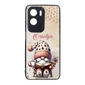   Névvel kérhető - Könyvmoly kávés manó mintás Honor tok