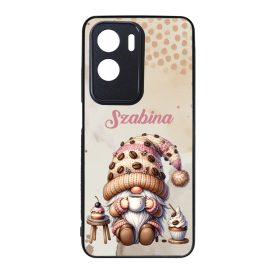   Névvel kérhető - Kávés manó sütikével mintás Honor tok