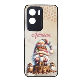 Névvel kérhető - Kávés manó csüccs mintás Honor tok