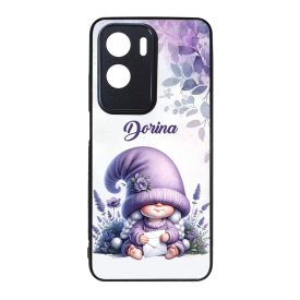   Névvel kérhető - Cuki levendulás manólány levéllel mintás Honor tok