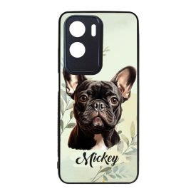   Névvel kérhető - Fekete francia bulldog portré mintás Honor tok
