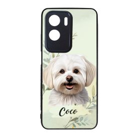   Névvel kérhető - Máltai selyemkutya portré mintás Honor tok