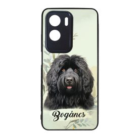 Névvel kérhető - Fekete puli portré mintás Honor tok