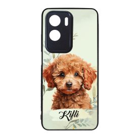   Névvel kérhető - Kis barna uszkár portré mintás Honor tok