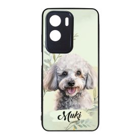   Névvel kérhető - Kis fehér uszkár portré mintás Honor tok