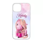 Unikornis és kávé Téli mintás iPhone tok