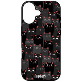 Sok-sok fekete cica mintás iPhone tok