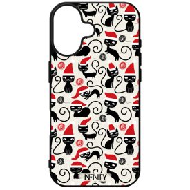 Mikulás fekete cica mintás iPhone tok