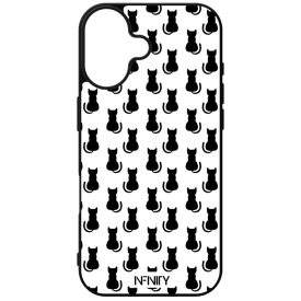 Fehéren fekete cica mintás iPhone tok