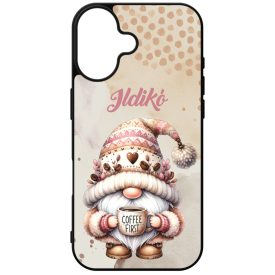   Névvel kérhető kávés manó - Előbb a kávét mintás iPhone tok