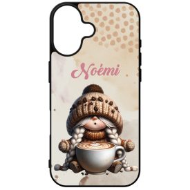   Névvel kérhető kávés manó lány - Imádom a kávét mintás iPhone tok