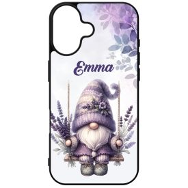   Névvel kérhető - Hintázó Levendulás manó mintás iPhone tok