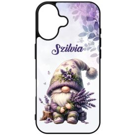   Névvel kérhető - Cuki Levendulás manó mintás iPhone tok