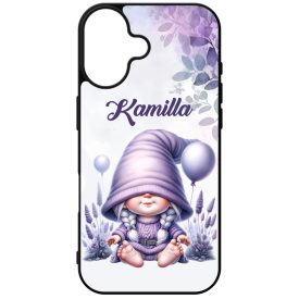   Névvel kérhető - Lufis levendulás manólány mintás iPhone tok