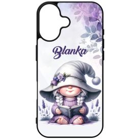   Névvel kérhető - Könyvmoly levendulás manólány mintás iPhone tok