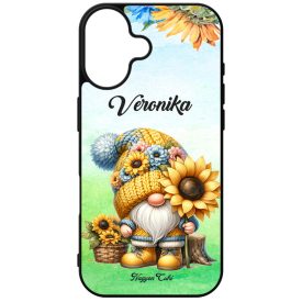 Névvel kérhető Cuki napraforgós manó mintás iPhone tok