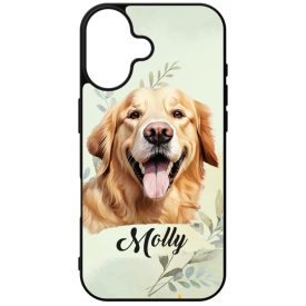   Névvel kérhető - Golden Retriever portré mintás iPhone tok
