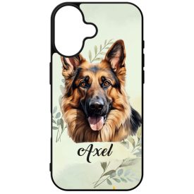 Névvel kérhető - Németjuhász portré mintás iPhone tok