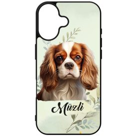   Névvel kérhető - Vörös Cavalier King Charles spániel portré mintás iPhone tok