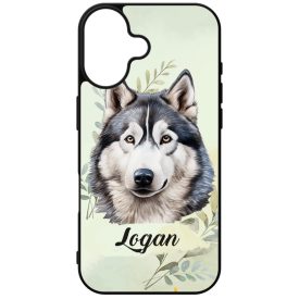 Névvel kérhető - Husky portré mintás iPhone tok