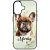 Névvel kérhető - Barna francia bulldog portré mintás iPhone tok
