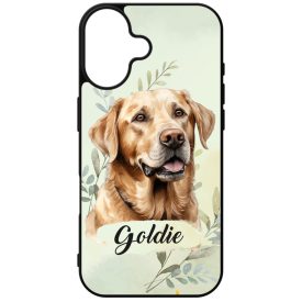   Névvel kérhető - Sárga Labrador Retriever portré mintás iPhone tok