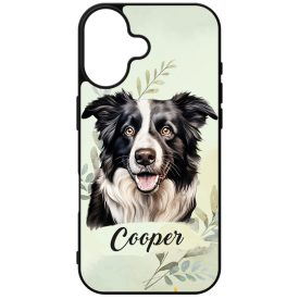 Névvel kérhető - Border Collie portré mintás iPhone tok