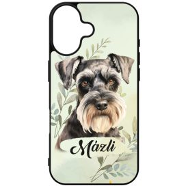   Névvel kérhető - Törpe schnauzer portré mintás iPhone tok