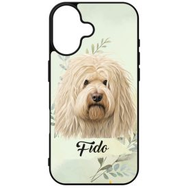 Névvel kérhető - Fehér puli portré mintás iPhone tok