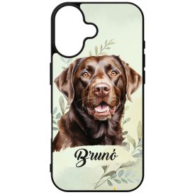   Névvel kérhető - Barna Labrador Retriever portré mintás iPhone tok