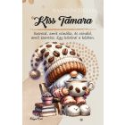 Személyre szabható - Cuki kávés manó könyvvel mintás füzet