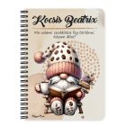 Személyre szabható - Könyvmoly kávés manó mintás füzet