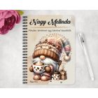 Személyre szabható - Cappucino kávés manó mintás füzet