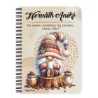 Személyre szabható - Kávés manó csüccs mintás füzet