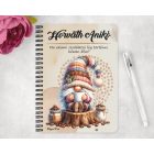 Személyre szabható - Kávés manó csüccs mintás füzet