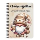 Személyre szabható - Kávés manó cókmókos mintás füzet