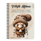 Személyre szabható - Cappucino kávés manó lány mintás füzet