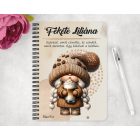 Személyre szabható - Cappucino kávés manó lány mintás füzet