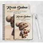 Személyre szabható - Tündéri kávés manó lány mintás füzet