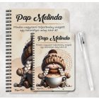 Személyre szabható kávés manó lány - Imádom a kávét mintás füzet