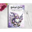 Személyre szabható - Kalandor Levendulás manó mintás füzet