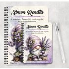 Személyre szabható - Édes Levendulás manó mintás füzet