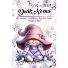 Személyre szabható - Kalapos levendulás manólány mintás füzet