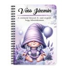 Személyre szabható - Lufis levendulás manólány mintás füzet