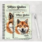 Személyre szabható - Vörös Akita portré mintás füzet