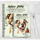 Személyre szabható - Amerikai bulldog portré mintás füzet