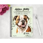 Személyre szabható - Amerikai bulldog portré mintás füzet