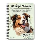 Személyre szabható - Ausztrál juhászkutya portré mintás füzet
