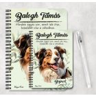 Személyre szabható - Ausztrál juhászkutya portré mintás füzet